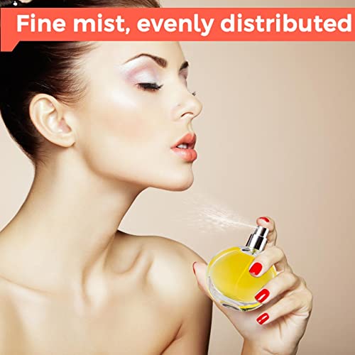 BOOHO 2Pcs 30/50ml Empty Glass Perfume Atomiser, 2 colors Clear Glass Atomiser Spray Bottles, Round Refillable Spray Perfume Bottles Fine Mist Co