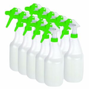 Xylo 10x Complete Pack Of 750ml Blue Coloured Hand Trigger Spray Bottles for Cleaning, Gardening and Feeding, Industrial & Domestic (Green x 10)