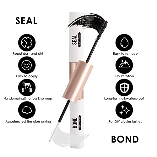Magnetic SL Lashes Adhesive Cluster Lash Bond and Seal for DIY Cluster Individuals False Eyelashes Strong Hold for 72 Hours Latex-free - Black Bo
