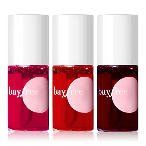 bayfree Lip Tint Stain Set, Long Lasting Lip Gloss, Non-sticky & Transfer-Proof Lip Stain Tinted Lip Balm, Waterproof Lipstciks, Lip Shine (fruit