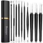 Boxoyx Pimple Popper Tool Kit - 10Pcs Blackhead Remover Comedone Extractor Tool Kit with Metal Case for Quick and Easy Removal of Pimples, Blackh