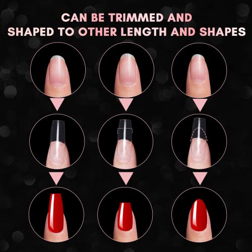 Makartt French Nail Tips, 500pcs Half Cover False Nail Tips, False Nails, Fake Nails, Press on Nails, Acrylic Nail Tips, Nail Tips for Acrylic Ex