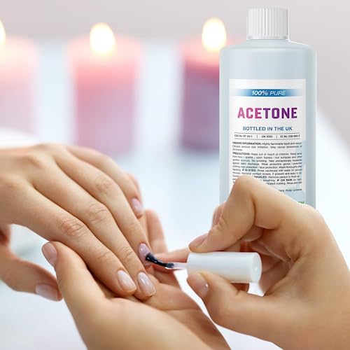 Acetone 500ml Acrylic Nail Remover Premium UV/LED Gel Nail Polish Remover