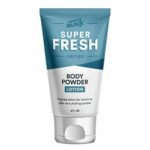 Super Fresh Body Powder Lotion by SweatBlock - Talc Free, Anti-Chafing, Deodorizing, Natural Ingredients - No Mess Body Powder Lotion for Men and