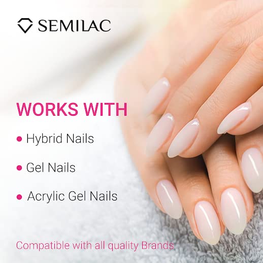 Semilac Acid Free Primer For Gel Nail Polish & Acrylic Nails. Professional Grade Degreaser For Nails For The Perfect Manicure or Pedicure. Easy T