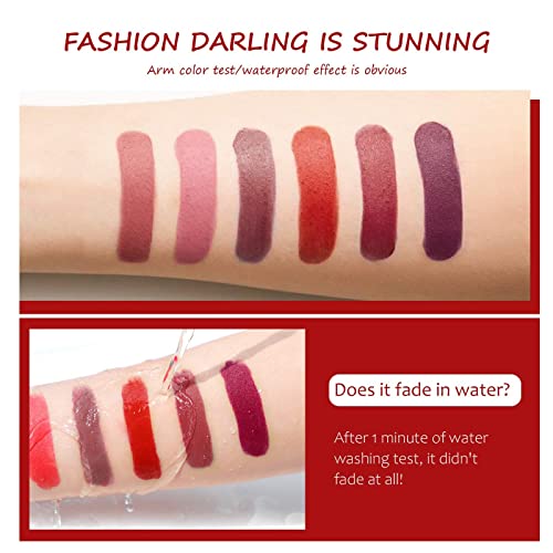 ONLYOILY Lipstick Makeup Set,Matte Lipstick Lasting Beauty Lips, Intense pigments,Waterproof Long Lasting Lip Makeup Kit Makeup Gift Set (6 Color