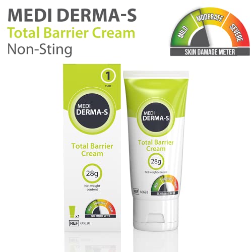 Medi Derma-S Total Barrier Cream Tube, 28g, Moisturises and Protects Damaged and Intact Skin, Waterproof Wound Protection Cream