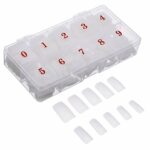 500 Pieces False Nails Full Cover Natural Acrylic Artificial Fake False Art Nails Tips with Box for Women Girl