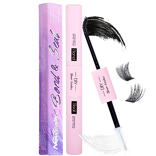 Lash Bond and Seal Lash Clusters Glue Long Lasting 2 in 1 Lash Glue for DIY Lash Extensions at Home Strong Hold Cluster Eyelash Adhesive Waterpro