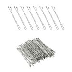 Hair Pins, 50pc Silver Bobby Pins Hair Grips, Ideal for Fine Hair - Does Not Peel Off (5cm)