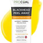 Blackhead Remover Mask, Glycolic, Turmeric Peel Off Face Masks by Procoal – Fights Blackheads, Pollutants & Free Radicals, Not Suitable for Sensi