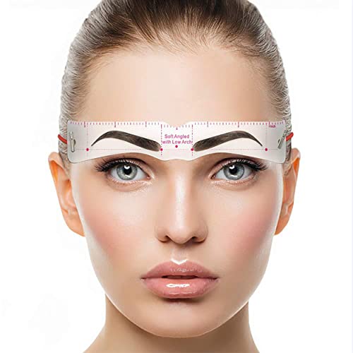 Eyebrow Stencils 12 Styles Eyebrow Shaper Kit,DIY Reusable Eyebrow Template with Head-Wear Strap and Eyebrow Razor for Women Makeup