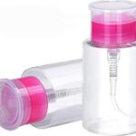 Nail Polish Remover Pump Bottle Dispenser 180 ML Push Down Cleanser Bottle Travel Empty Liquid Container for Nail Varnish Remover & Makeup Remove