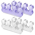 Molain 4Pcs Toe Separators Pedicure,Pedicure Toe Separators,Repeatable Washable Toenail Dividers,Toe Separators for Nail Polish Application