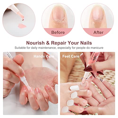 Cuticle Oil Pen for Nails, AISEELY 15PCS Mix Flavors Nail Oil Cuticle Nutrition Oil Pen, Revitalizer Pens with Natural Ingredients for Nail Treat