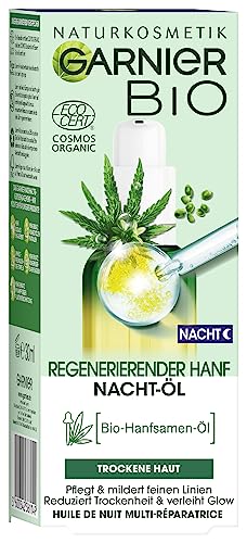 Garnier Night Cream, Regenerating Organic Lavender, with Lavender and Jojoba Oil for Sensitive Skin, with Organic Ingredients, Natural Cosmetic,