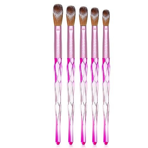 Saviland Pure Kolinsky Acrylic Nail Brush Set - 4PCS Acrylic Nail Brush for Acrylic Powder & Acrylic Liquid Silver Glitter Acrylic Brush, Nail Br