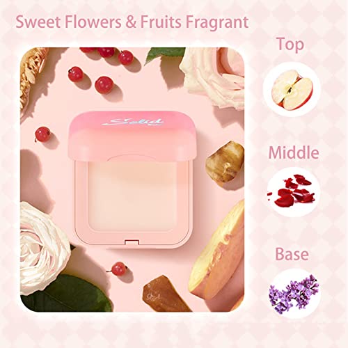 Solid Perfume Set - Portable Body Pheromone Solid Balm Perfume for Women & Men - Long Lasting Flower & Fruit Aroma Fragrance for Daily Life Datin