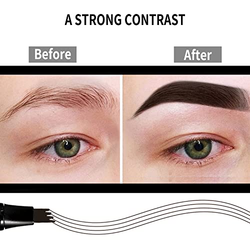 Boobeen Eyebrow Pen Waterproof Liquid Eyebrow Pencil, Eyebrow Pen with Precision Applicator, Creates Natural Eyebrow makeup