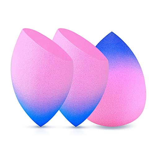 Makeup Sponge Blender DUAIU 3 pcs Gradient Beauty Blender Foundation Sponges Set Concealer Sponge Applicator Sponges…