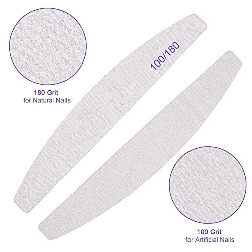 FRIUSATE 10 pieces White Nail Buffer Block with Nail Files Nail File Sanding Blocks Smoothing Shaping and Buffing for Natural Acrylic and Gel Nai