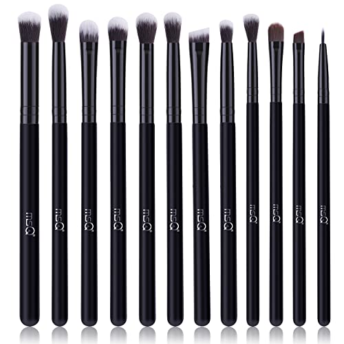 MSQ 12pcs Pro Smoky Eye Makeup Brushes Set, Synthetic Eyeshadow Brushes Eye Makeup Brush Set Concealer Eyebrow Eyeliner Eyeshadow Blending Cosmet