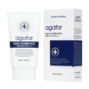 agafar Sun Cream SPF 50+, Developed by Dermatologists, DAILY USE, All Natural & Nourishing, Anti-ageing, Anti-wrinkle & Hydrating Suncream for Me