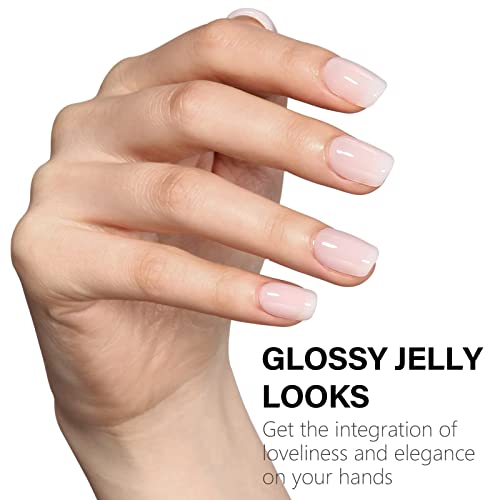 AILLSA Milky Gel Nail Polish-White Nail Polish Gel, Top Coat Gel Polish Soak Off Nail Lamp Gel Nail Varnish, 1PC Nail Gel Gifts for Women Mothers