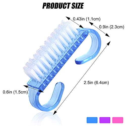 RETON 24 Pack Handle Grip Nail Brush, Fingernail Scrubbing Cleaning Brush for Toes and Nails Cleaner, Pedicure Brushes for Men and Women