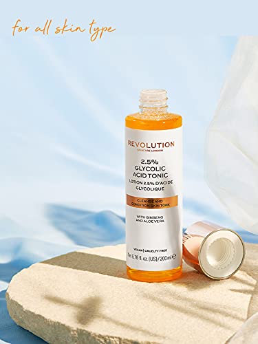 Revolution Skincare London, 5% Glycolic Acid, Toner, 200ml (Packaging may vary)