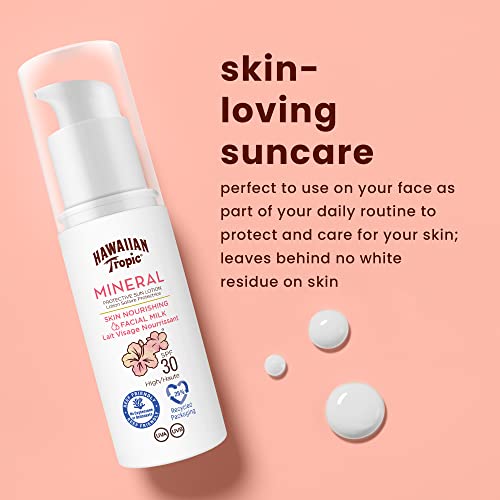 HAWAIIAN TROPIC - Mineral Facial Milk SPF 30 | 50 ml | Sunscreen for Face