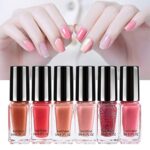 Nail Polish Set - Nude Color Nail Polishes Quick Dry & Long Lasting Pink Nail Varnish No Need Cure Nail Paint for DIY Nail Art Manicure at Home