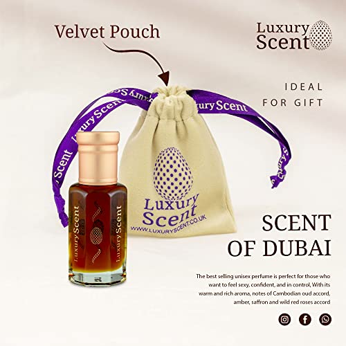 SCENT OF DUBAI PERFUME OIL WARM WOODY FLORAL MUSKY ORIENTAL 6ML ROLL ON UNISEX PERFUME OIL PREMIUM QUALITY BY LUXURY SCENT