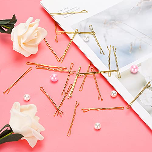 Bobby Pins, 150PCS Hair Pins for Women, Blonde Hair Grips for Wedding Bridal Hair Clips (5cm with Box)