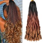 22 inch French Curly Braiding Hair 8 Pack Loose Wavy Spiral Curl Braids Crochet Hair Deep Wave Synthetic Extensions Pre Stretched Bouncy Braiding