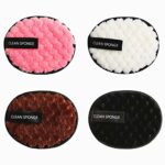4 Pcs Make-up Remover Towel Reusable Makeup Remover Pads Microfibre Face Cleansing Cloths Face Wipes Pad Bamboo Cotton Pads for All Skin Type, bl