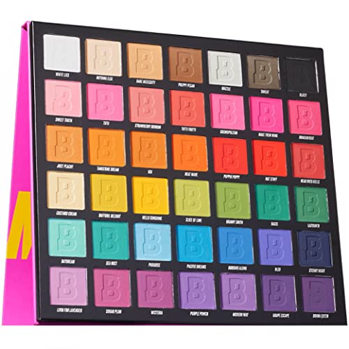 BEAUTY BAY Bright Matte 42 Shade Eyeshadow Palette - Intense Pigment & Long-Lasting Eye Make-Up, Eye Shadow Shades in Pinks, Blues, Greens, Yello
