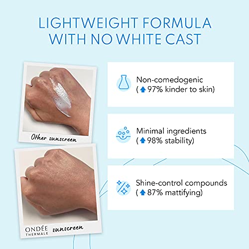 Ondée Thermale 50.0 SPF, Natural Mineral Sunscreen Oil - 5X SAFER with Photostable Tinosorb M + 5 Antioxidants - Protects from UVA-1, UVA-2 & UVB