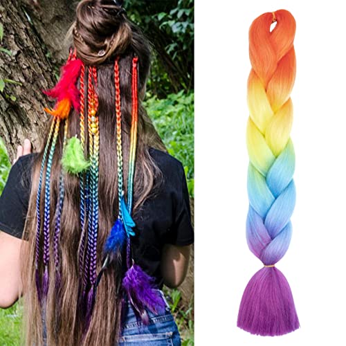 Braiding Hair Extensions Braiding Hair Fashion Synthetic Braid Hair Extensions for Women Braiding Coloured Hair for Braiding DIY Wigs Cosplay (Bl