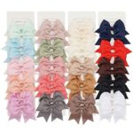 JOYOYO 40 Pcs Baby Hair Clips Baby Hair Bows Baby Girls Hair Clips, Kids Hair Clips 3 Inch Baby Bows Hair Clips for Toddlers