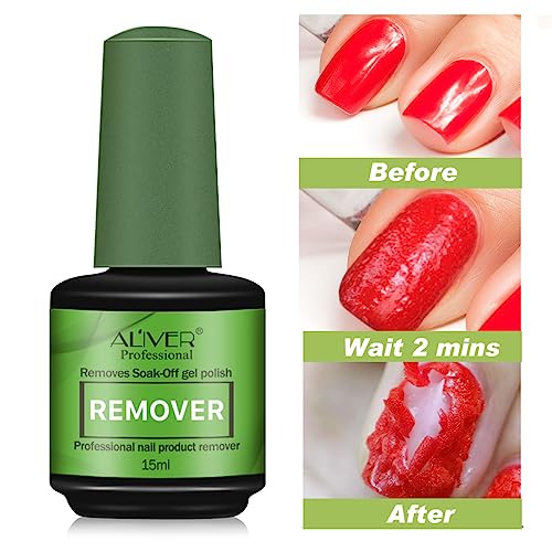 Gel Nail Polish Remover 2 Pack, Peel off in 3-5 Min, Professional Quick & Easy Removes Gel Nail, Acrylic & Shellac Nails, Safe and Non-Irritant,