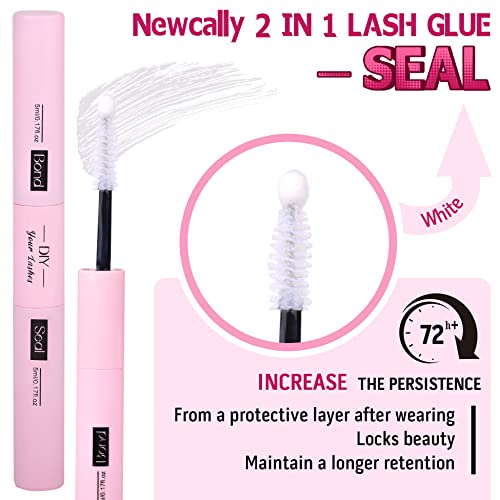 Lash Bond and Seal Lash Clusters Glue Long Lasting 2 in 1 Lash Glue for DIY Lash Extensions at Home Strong Hold Cluster Eyelash Adhesive Waterpro