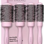 Round Brush Set for Women - Round Barrel Hairbrush for Blow Drying - Blow Dry Brush - The Ultimate Gift Set for Her by Lily England (Pink)