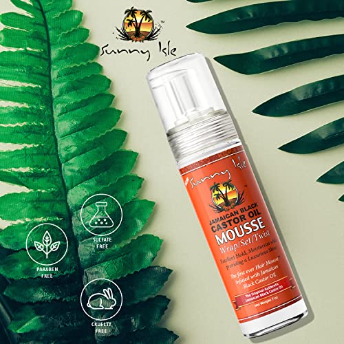 Sunny Isle Jamaican Black Castor Oil Mousse Wrap Set, 7 oz, Twist