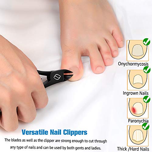 FERYES Toenail Clippers for Thick Nails, Toe Nail Clippers for Ingrown Hard Toe Nail Fingernail - Large Handle Stainless Steel Olecranon Fingerna