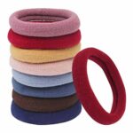 nuoshen 100 Pcs Hair Ties for Women, Cotton Hair Bands Elastic Hair Bobbles Stretch Strong Hairbands Ponytail Holders for Thick Heavy and Curly H