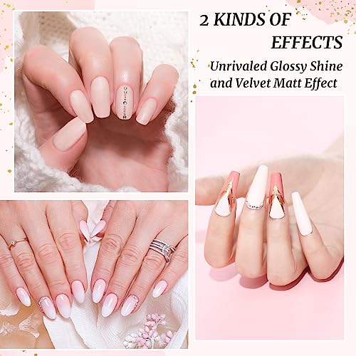 Poly Nail Gel Kit, VANREESA 5 Nude Colours Poly Nail Extension Gel Set with 36W U V Nail Lamp Manicure Tools Builder Enhancement Starter Kit Gift
