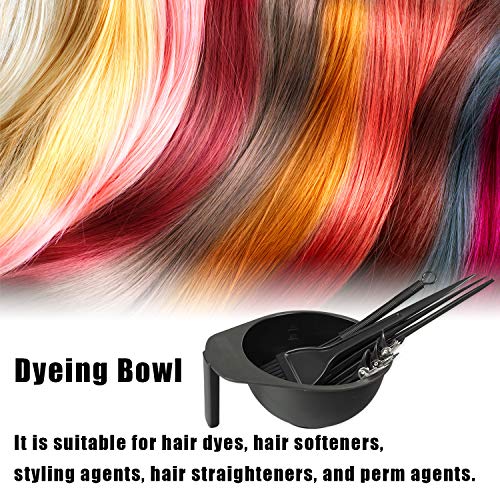 Mauts Hair Dye Coloring Set, Hair Tinting Comb and Mixing Brush Bowl,Ear Cover Mixing Spoon Hair Clips Gloves and Disposable shawl,DIY Salon.