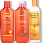 Cantu Sulphate Free Shampoo & Conditioner 12oz with Shea Butter Moisturizing Curl Activator Cream 12oz