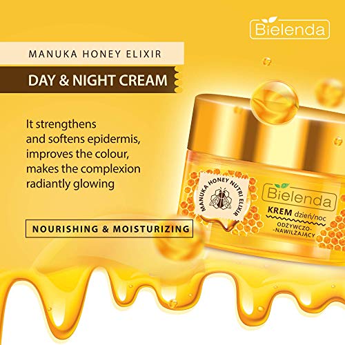 Bielenda Manuka Honey Nutri Elixir - Smooth Radiant Skin - Pores Are Tightened Imperfections Reduced - Manuka Honey Nourishing And Moisturizing F